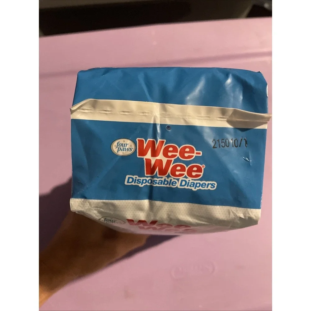 Four Paws Wee Wee Disposable Diapers Foam Fit Tail Hole X-Small 12 ct